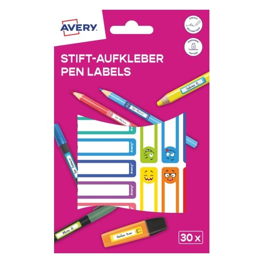 Packungsabbildung: Avery Zweckform Hinweis-Etiketten, Artikel:  59505, Format: 85 x 160 mm, Inhalt: 6 Sticker / 1 Bogen, 6 Sticker/Bogen
