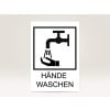 Gebotsschild Hände waschen