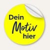 Ein Sticker mit Aufschrift Dein Motiv hier