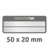 6921 4004182069219 Inventar-Etikett Aluminium schwarz 2 Felder 2 part