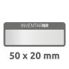 6920 4004182069202 Inventar-Etikett Aluminium schwarz 1 Feld 2 part