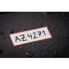 6915 4004182069158 Etikett Inventar Inventar-Etikett Polyester rot blanko 1 part