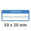 6924 4004182069240 Eigentums-Etikett Schachbrett blau 2 Felder 2 part