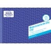 Dieses Bild zeigt ein Produkt von Avery Zweckform, konkret ein Dokument mit dem Titel 'Materialanforderung 1110', das Informationen über Originale und Kopien enthält und für die Verwendung mit vordefinierten Feldern auf blauem Papier ausgelegt ist.