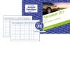 Produktabbildung mit Formularvorschau: Avery Zweckform, Artikel: 1221, Recycling Fahrtenbuch, 148 x 105 mm, A6 quer, 32 Blatt/Buch