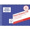 Das Bild zeigt die Verpackung für Avery Zweckform Kassa-Ausgang 1710, die 2 Sätze mit je 40 Blatt für Kassenbons enthält, als Originale mit einer Kopie gekennzeichnet sind und als fälschungssicher beschrieben wird.