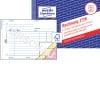 Produktabbildung mit Formularvorschau: Avery Zweckform, Artikel: 1718, Rechnung, 148 x 105 mm, A6 quer, 3 x 40 Blatt/Buch