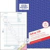 Produktabbildung mit Formularvorschau: Avery Zweckform, Artikel: 1726, Auftrag, 148 x 210 mm, A5, 3 x 40 Blatt/Buch