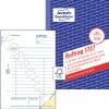 Produktabbildung mit Formularvorschau: Avery Zweckform, Artikel: 1727, Auftrag, 105 x 148 mm, A6, 2 x 40 Blatt/Buch