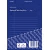 Das Bild zeigt ein blaues Berichtsformular mit Abschnitten, die mit Auftraggeber, Auftragnehmer, Auftrag/Arbeitsstätte und Rapport/Regiebericht beschriftet sind. Das Formular enthält Zeilen zum Eingeben von Informationen und weist einen Barcode sowie eine FSC-Zertifizierung am unteren Rand auf.