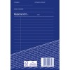 Das Bild zeigt ein blaues Dokument mit dem Titel 'Regiebericht', das Platz für Aufgabendetails, Datum und Projektinformationen bietet. Es enthält ein Wasserzeichen von 'Zweckform' und ein FSC-Zertifizierungslogo für die Verwendung von nachhaltigem Papier.