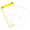 Packungsabbildung mit Etikettenbogen: Avery Zweckform Vielzweck-Etiketten, Artikel:  3087, Format: 54 x 35 mm, Inhalt: 24 Etiketten / 6 Bögen, 4 Etiketten/Bogen
