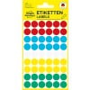 Packungsabbildung: Avery Zweckform Farbige Markierungspunkte, Artikel:  3088, Format: ⌀ 12 mm, Inhalt: 270 Markierungspunkte / 5 Bögen, 54 Markierungspunkte/Bogen