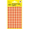 Packungsabbildung: Avery Zweckform Farbige Markierungspunkte, Artikel:  3177, Format: ⌀ 8 mm, Inhalt: 416 Markierungspunkte / 4 Blatt, 104 Markierungspunkte/Bogen