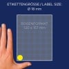 Größenvergleich mit Hand, Artikel: 3377, ein Bogen Markierungspunkte, Format: ⌀ 18 mm, Farbe: Gelb