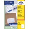 Packungsabbildung: Avery Zweckform Universal-Etiketten, permanent haftend, Artikel:  3418, Format: 200 x 297 mm, Druckereignung: Inkjet,Laser s/w,Farblaser, Inhalt: 100 Etiketten / 100 Bögen, 1 Etiketten/Bogen
