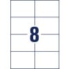 Stanzzeichnung Einzelbogen A4, Artikel: 3427-200, Universal-Etiketten, Format: 105 x 74 mm, 8 Etiketten/Bogen