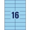 Stanzzeichnung Einzelbogen A4, Artikel: 3453, Farbige Etiketten, Format: 105 x 37 mm, 16 Etiketten/Bogen