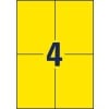 Stanzzeichnung Einzelbogen A4, Artikel: 3459, Farbige Etiketten, Format: 105 x 148 mm, 4 Etiketten/Bogen