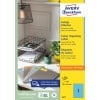 Packungsabbildung: Avery Zweckform Farbige Etiketten, permanent haftend, Artikel:  3471, Format: 210 x 297 mm, Druckereignung: Inkjet,Laser s/w,Farblaser, Inhalt: 100 Etiketten / 100 Bögen, 1 Etiketten/Bogen