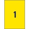 Stanzzeichnung Einzelbogen A4, Artikel: 3473, Farbige Etiketten, Format: 210 x 297 mm, 1 Etiketten/Bogen
