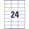 Stanzzeichnung Einzelbogen A4, Artikel: 3475-200, Universal-Etiketten, Format: 70 x 36 mm, 24 Etiketten/Bogen