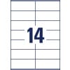 Stanzzeichnung Einzelbogen A4, Artikel: 3477, Universal-Etiketten, Format: 105 x 41 mm, 14 Etiketten/Bogen
