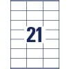 Stanzzeichnung Einzelbogen A4, Artikel: 3481-10, Etiketten, Home Office, Kleinpackung, Format: 70 x 41 mm, 21 Etiketten/Bogen