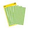 Packungsabbildung mit Etikettenbogen: Avery Zweckform Markierungspunkte, Artikel:  3592, Format: ⌀ 8 mm, Inhalt: 416 Markierungspunkte / 4 Bögen, 104 Markierungspunkte/Bogen