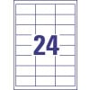 Stanzzeichnung Einzelbogen A4, Artikel: 3658, Universal-Etiketten, Format: 64,6 x 33,8 mm, 24 Etiketten/Bogen