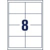 Stanzzeichnung Einzelbogen A4, Artikel: 3660-200, Universal-Etiketten, Format: 97 x 67,7 mm, 8 Etiketten/Bogen