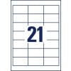 Stanzzeichnung Einzelbogen A4, Artikel: 3670, Universal-Etiketten, Format: 64 x 36 mm, 21 Etiketten/Bogen