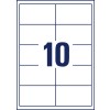 Stanzzeichnung Einzelbogen A4, Artikel: 3679, Universal-Etiketten, Format: 97 x 55 mm, 10 Etiketten/Bogen