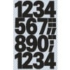 Abbildung Einzelbogen, Artikel: 3785, Zahlen-Etiketten, Format: 85 x 160 mm, 14 Sticker/Bogen
