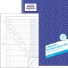Produktabbildung mit Formularvorschau: Avery Zweckform, Artikel: 450, Kolonnen-Durchschreibbuch, 210 x 297 mm, A4, 2 x 50 Blatt/Buch