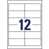 Stanzzeichnung Einzelbogen A4, Artikel: 4781-65, Universal-Etiketten, Format: 97 x 42,3 mm, 12 Etiketten/Bogen