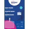 Packungsabbildung: Avery Zweckform , Artikel:  4822, Format: 90 x 60 mm, Druckereignung: Inkjet,Farblaser,Laser s/w,Kopierer, Inhalt: 25 Namensschilder / 32 Einsteckschilder / 4 Bögen,  /Bogen