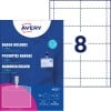 Packungsabbildung mit Kartenbogen: Avery Zweckform Namensschilder mit Clip, Artikel:  4822, Format: 90 x 60 mm, Druckereignung: Inkjet,Farblaser,Laser s/w,Kopierer, Inhalt: 25 Namensschilder / 32 Einsteckschilder / 4 Bögen,  /Bogen