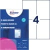 Packungsabbildung mit Kartenbogen: Avery Zweckform Namensschilder-Taschen groß, Artikel:  4834XL, Format: 105 x 148 mm, Druckereignung: Laser s/w,Farblaser,Inkjet,Laser, Inhalt: 50 Namensschilder / 52 Einsteckschilder / 13 Bögen,  /Bogen