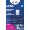 Packungsvorderseite der Avery XL-Ausweishüllen aus Karton mit Umhängeband und Muster-Ausweis?