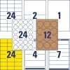 Abbildung Einzelbogen, Artikel: 49300, Office & Home Etiketten Starter-Set, Format: 210 x 297 mm, 12 Etiketten/Bogen