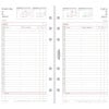 Abbildung Kalendarium, Artikel: 50245, Tagesplan,  Midi, 2025, Weiß, 96 x 172 mm, Inhalt: 195 Blätter / 1 Stück