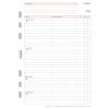 Abbildung Kalendarium, Artikel: 50576, Wochenplan, A5, 2026, Weiß, 148 x 210 mm, Inhalt: 63 Blätter / 1 Stück
