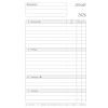 Abbildung Kalendarium, Artikel: 50826, Wochenplan, Business Edition Mini, 2026, Schwarz, 95 x 145 x 10 mm, Inhalt: 64 Blätter / 1 Stück