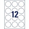 Stanzzeichnung Einzelbogen A4, Artikel: 5083, Achteckige Etiketten, ablösbar, Format: 61 x 60,3 mm, 12 Etiketten/Bogen