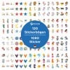 Packungsabbildung: Z-Design, Artikel: 51027, Sortiment Papier Sticker, 130 x 183 x 5 mm, Kleinpackung, 1.080 Sticker / 120 Bögen