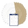 Packungsabbildung mit Etikettenbogen: Z-Design Sortiment Weihnachtssticker, Artikel:  51051, Format: ⌀ 48 mm Inhalt: 204 Sticker / 34 Bögen, 6 Sticker/Bogen