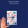 Größenvergleich mit Hand, Artikel: 51061, ein Bogen Sticker, Format: 148 x 210 mm, Farbe: Bunt