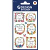 Packungsabbildung: Z-Design, Artikel: 54216, Deko Sticker, 85 x 160 mm, Kleinpackung, 12 Sticker / 2 Bögen