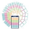 Packungsabbildung mit Etikettenbogen: Z-Design Set Namensaufkleber, Artikel:  59983, Format: 130 x 183 x 5 mm Inhalt: 243 Sticker / 9 Bögen, 27 Sticker/Bogen